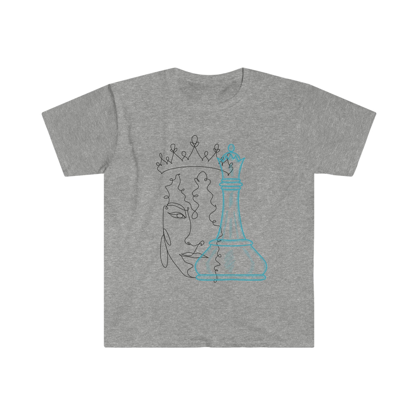 Chess Queen Goddess Unisex Softstyle T-Shirt