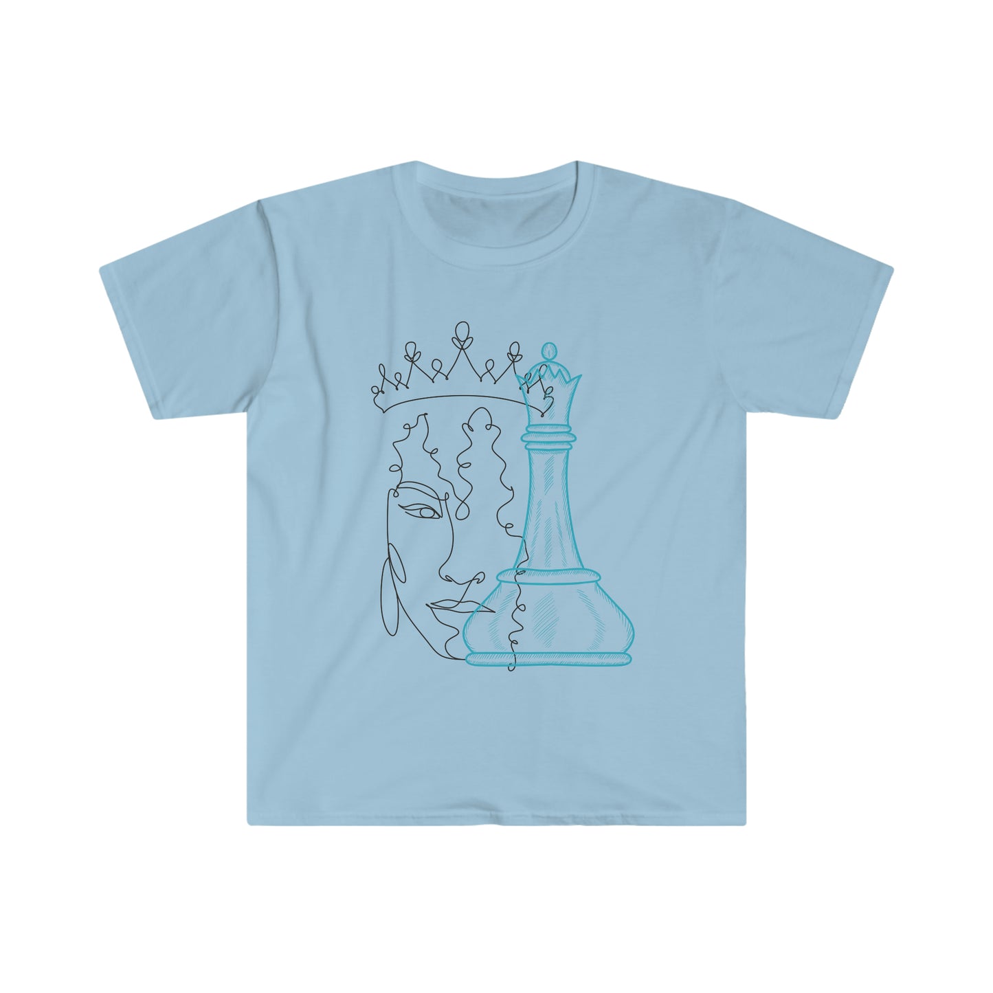 Chess Queen Goddess Unisex Softstyle T-Shirt