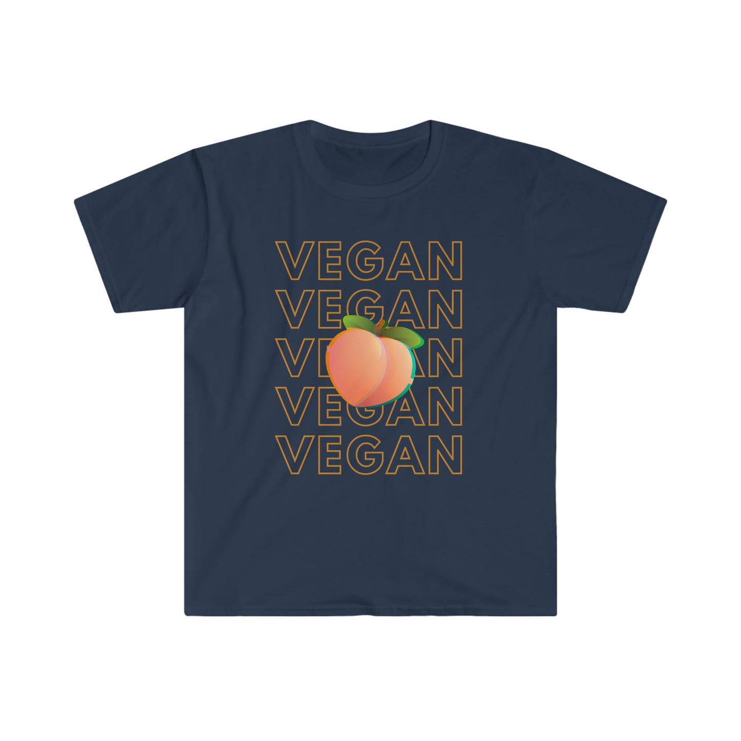 Peach Vegan Unisex Softstyle T-Shirt