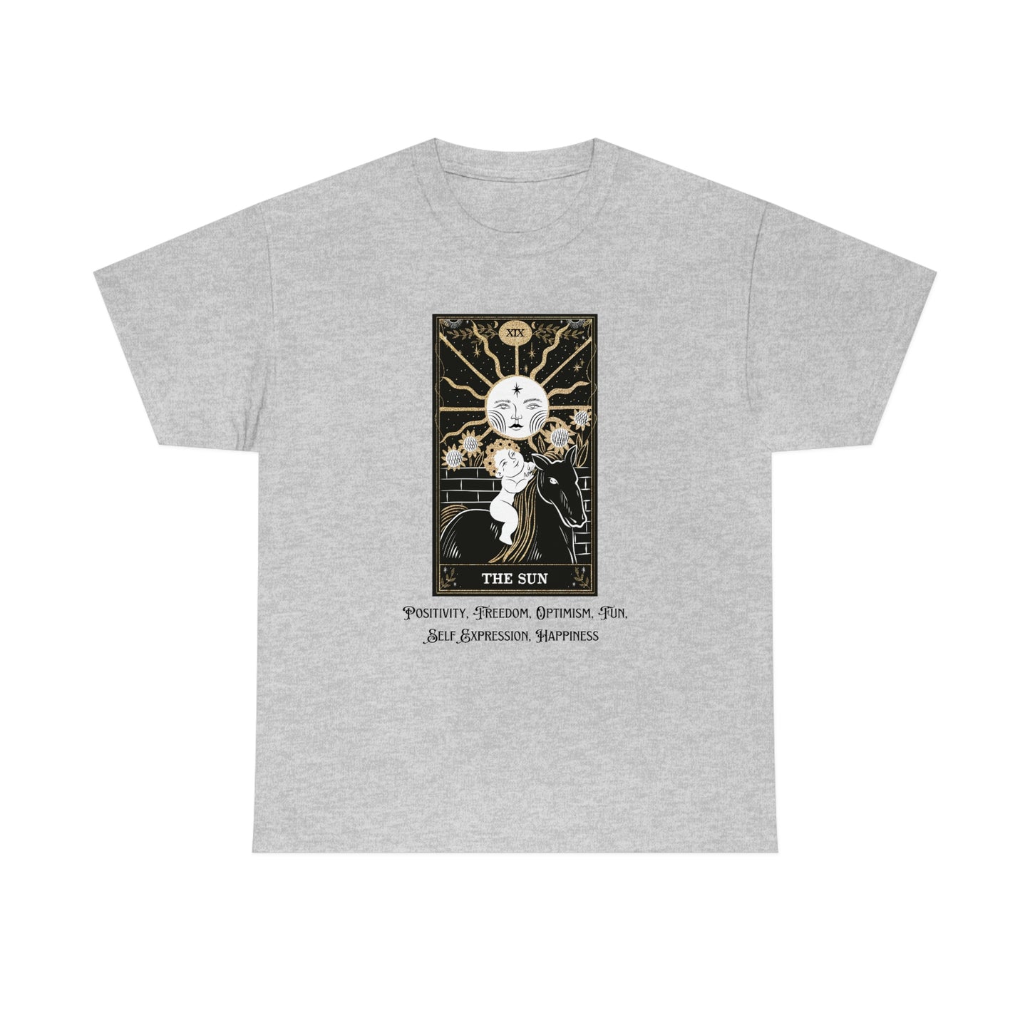The Sun Tarot Card Unisex Heavy Cotton Tee