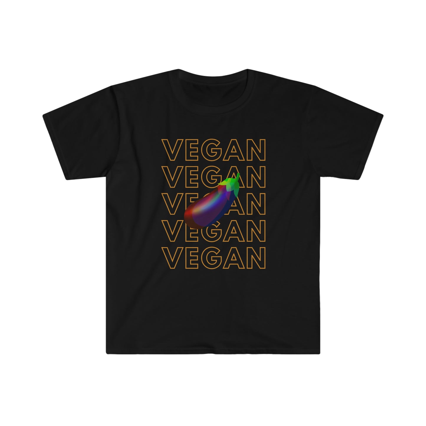 Eggplant Vegan Unisex Softstyle T-Shirt