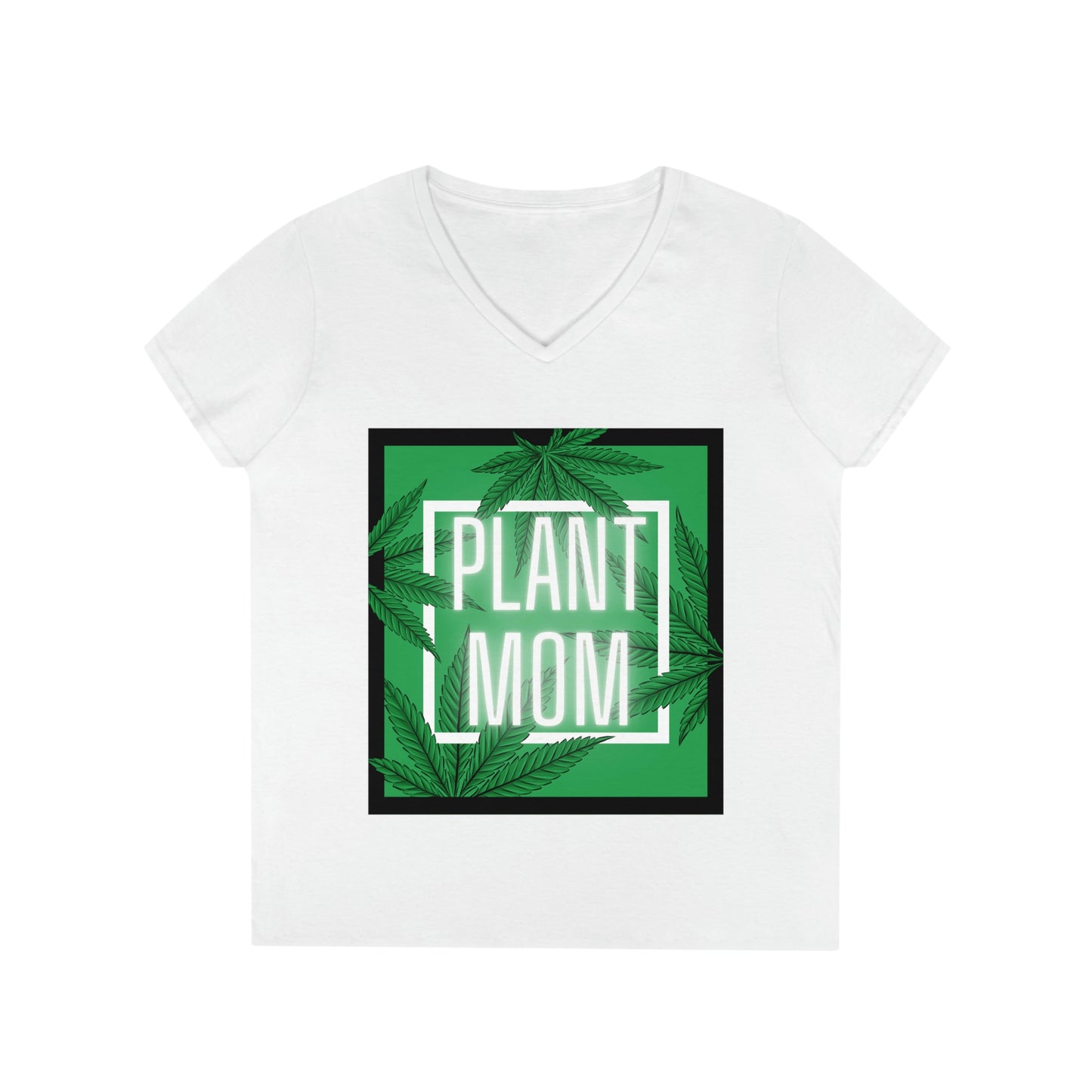 Plant Moms Blossom Ladies' V-Neck T-Shirt