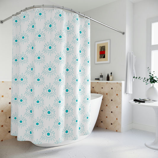 Evil eye Polyester Shower Curtain