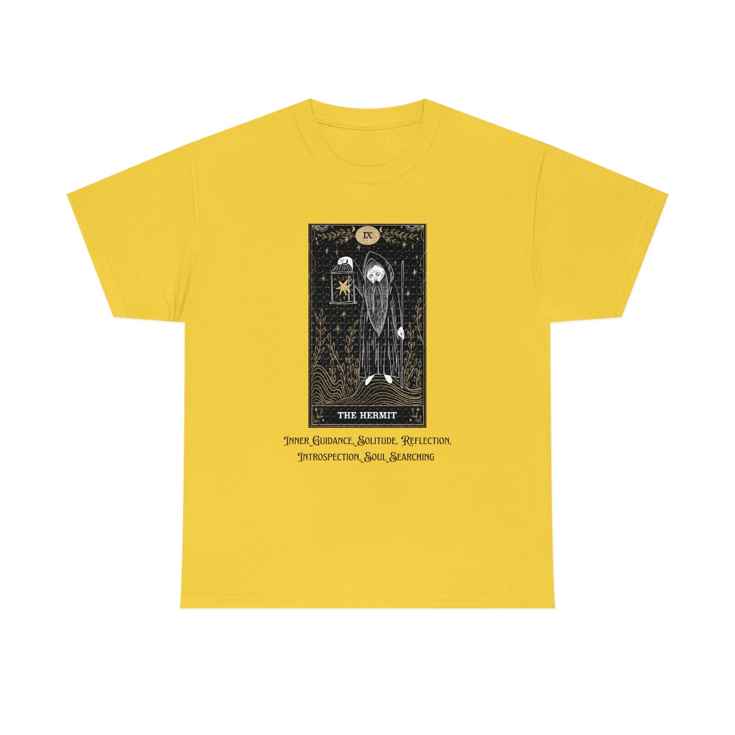 The Hermit Tarot Card Unisex Heavy Cotton Tee