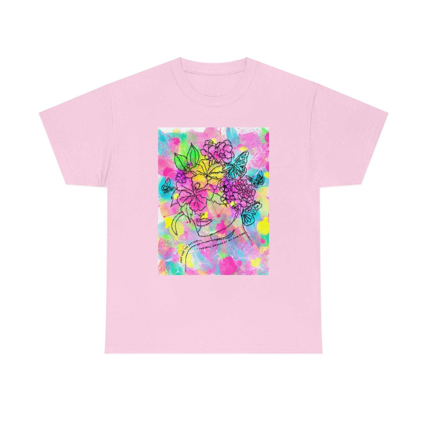 Blossoming Butterfly Awaken Unisex Heavy Cotton Tee