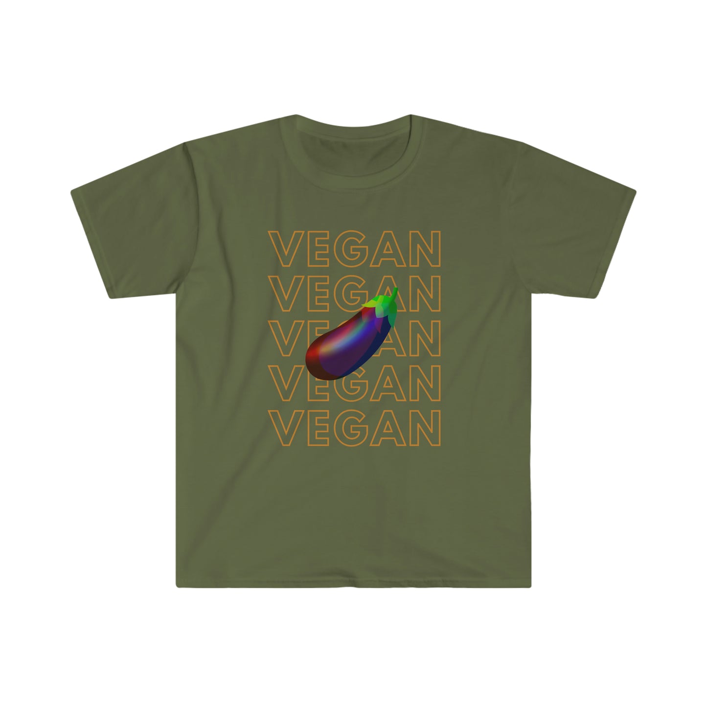 Eggplant Vegan Unisex Softstyle T-Shirt