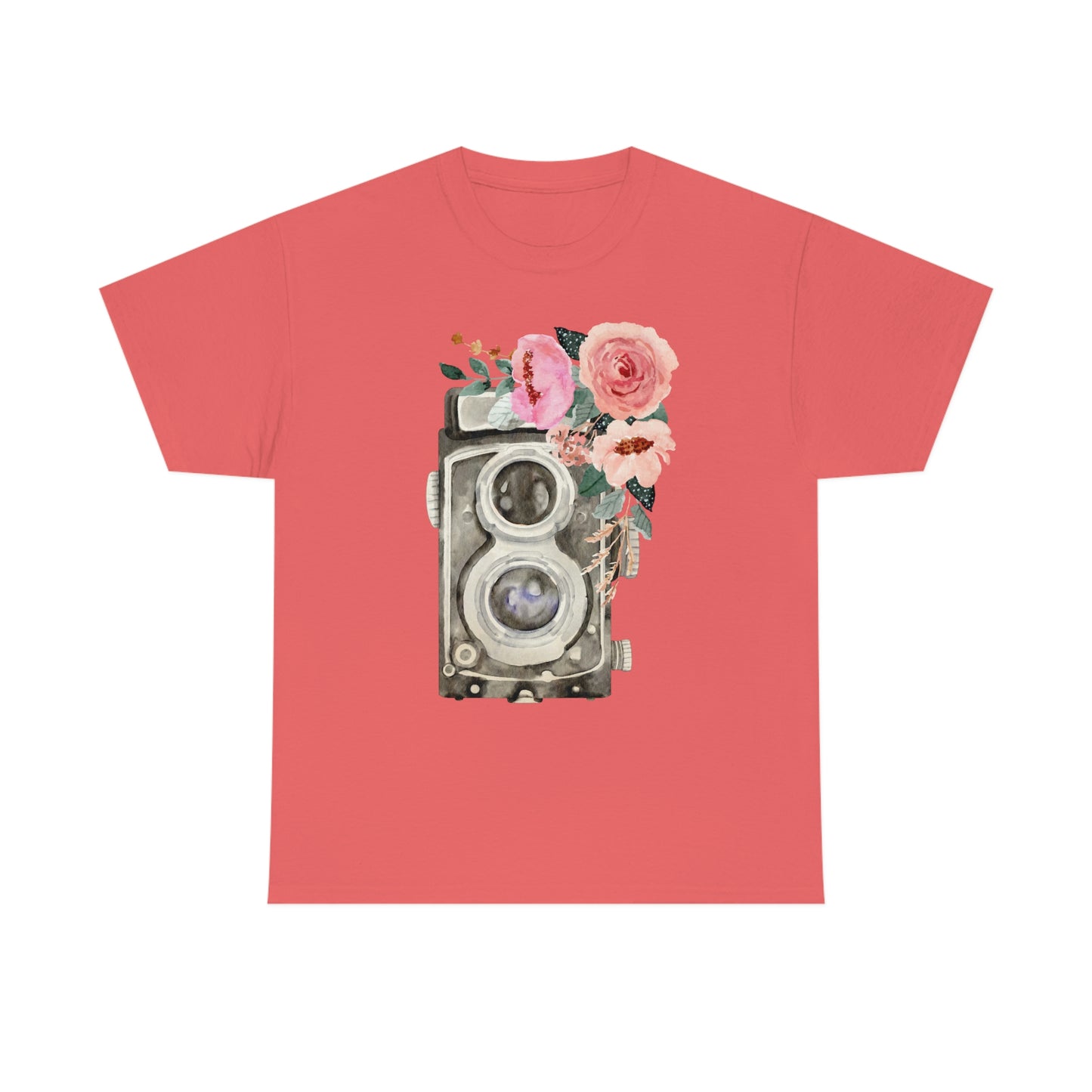 Vintage blooms 30s Camera Unisex Heavy Cotton Tee