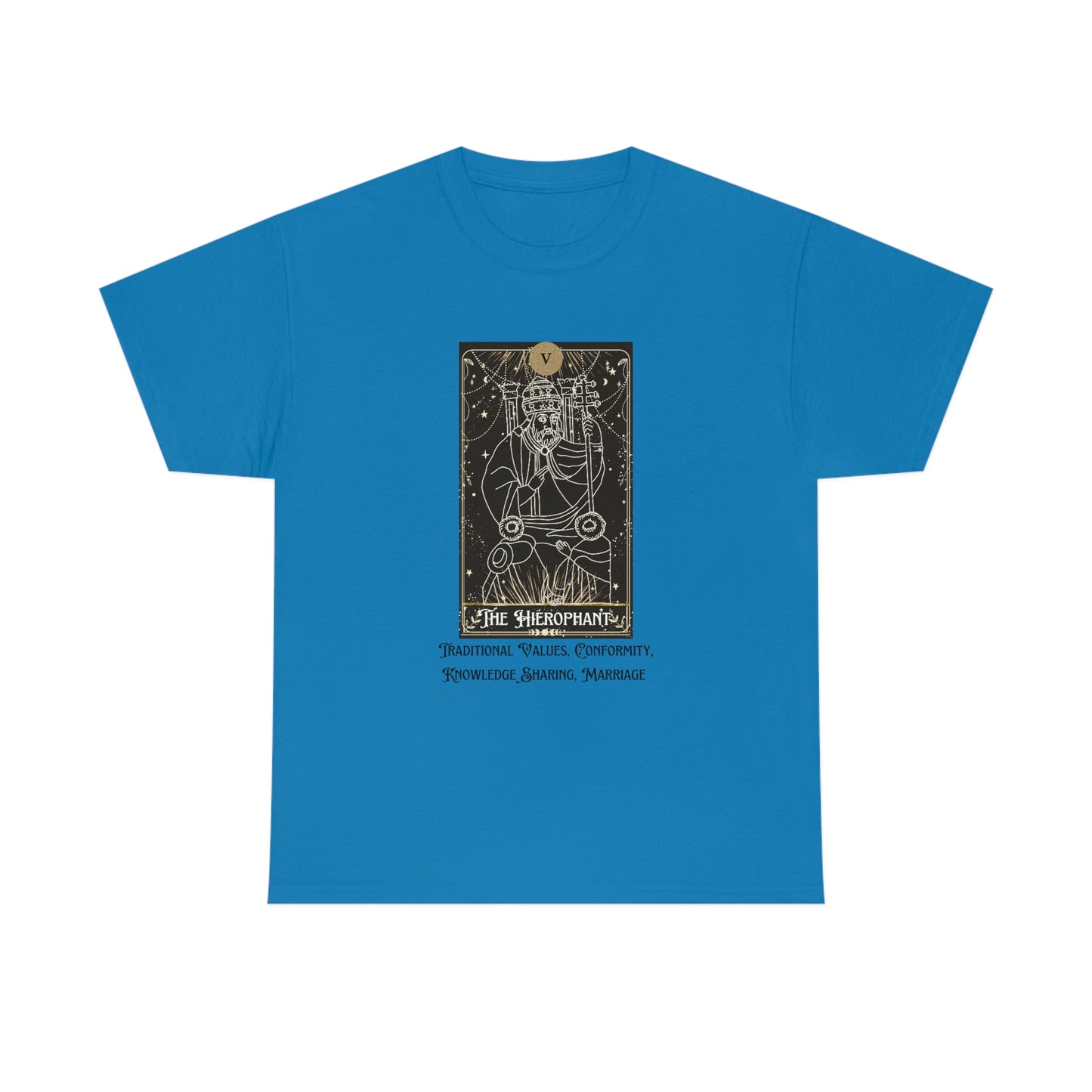 The Hierophant Tarot Card Unisex Heavy Cotton Tee