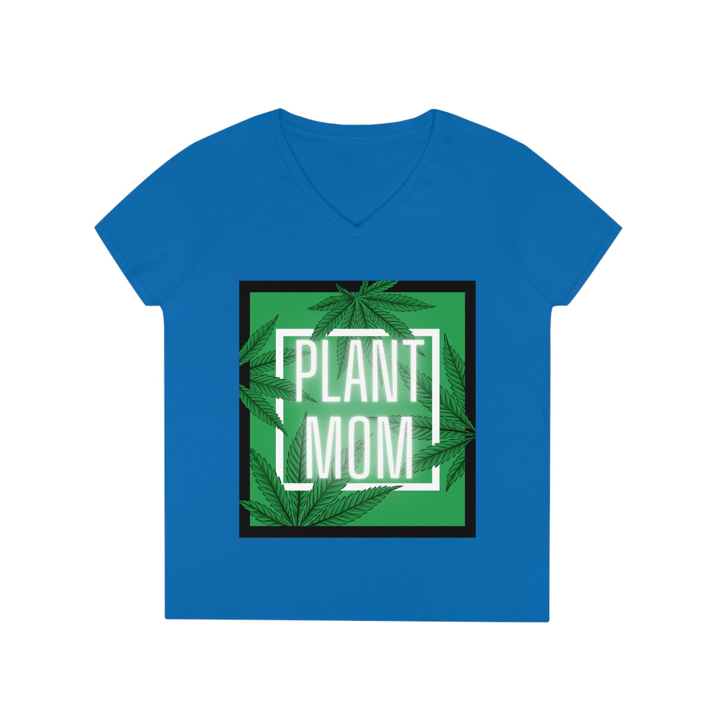 Plant Moms Blossom Ladies' V-Neck T-Shirt