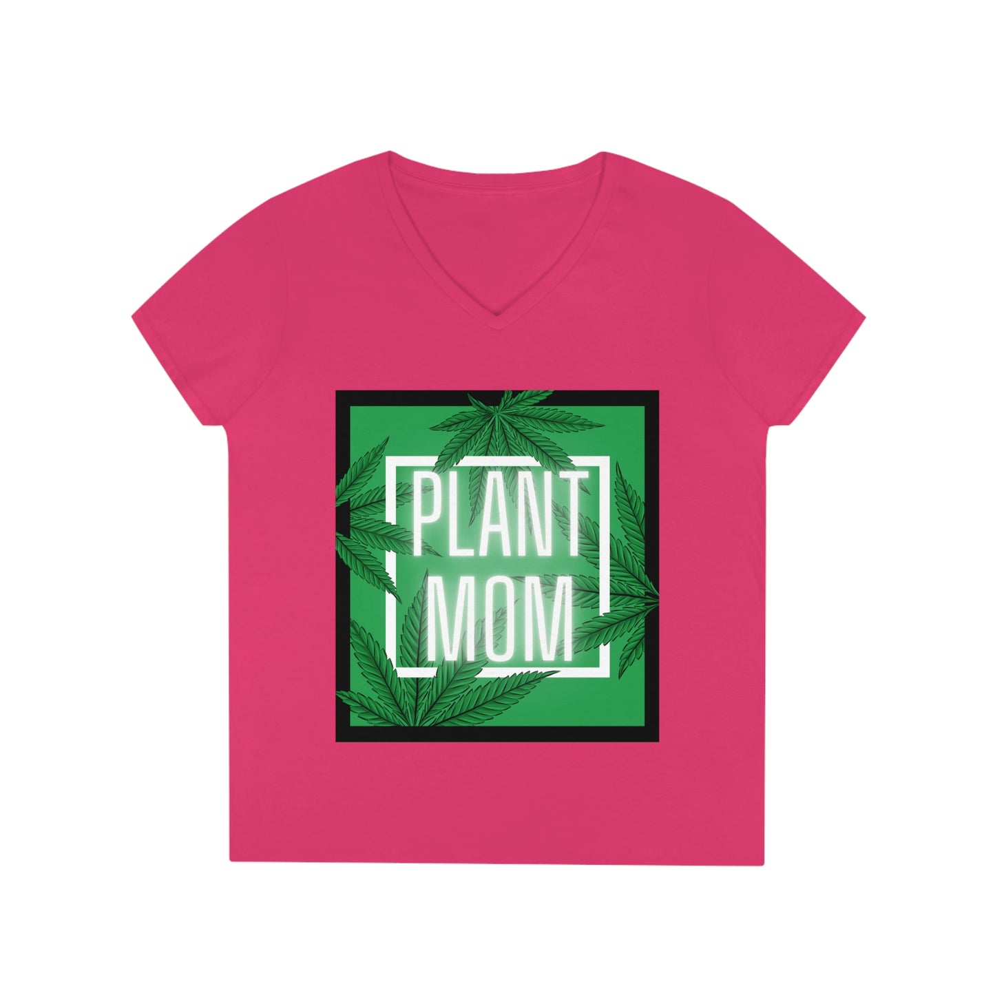 Plant Moms Blossom Ladies' V-Neck T-Shirt