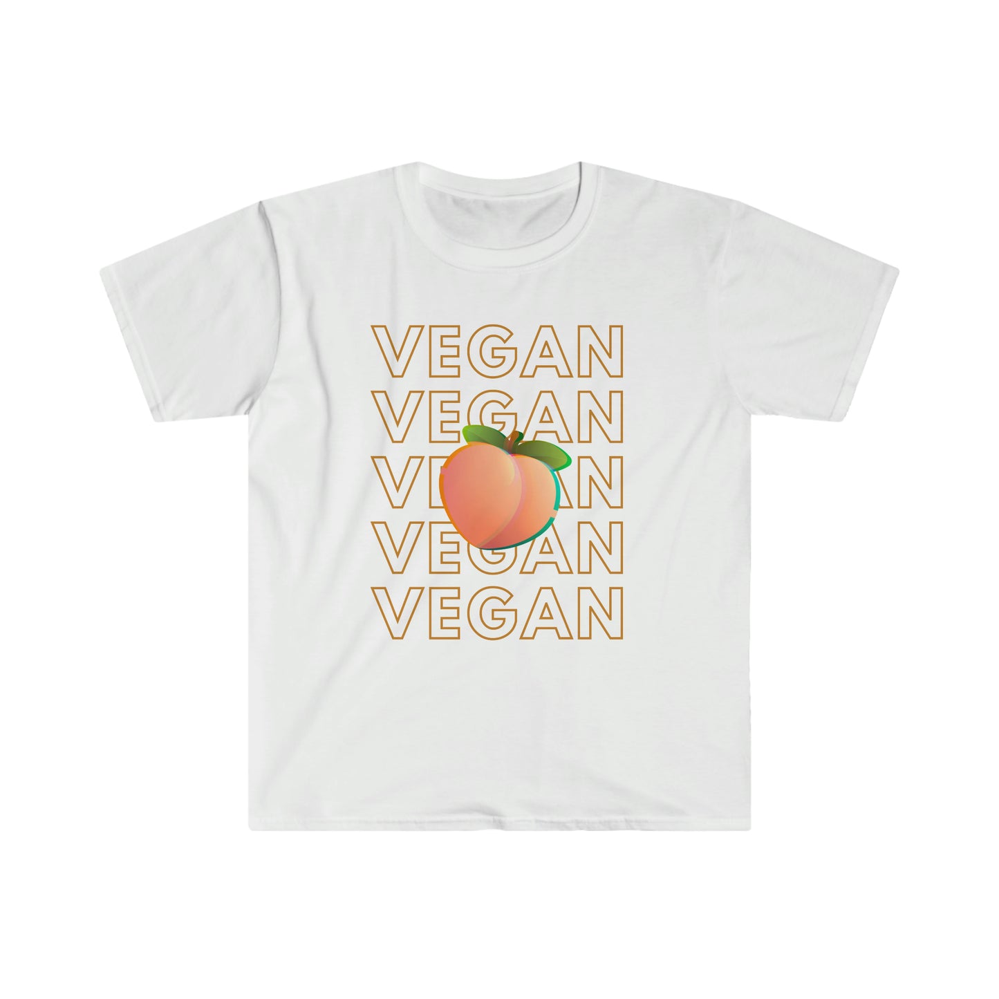 Peach Vegan Unisex Softstyle T-Shirt