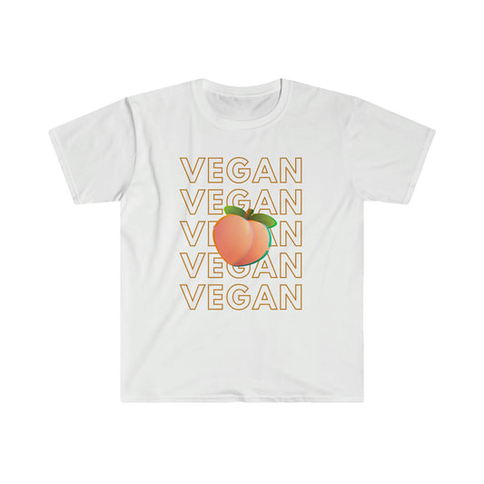 Peach Vegan Unisex Softstyle T-Shirt