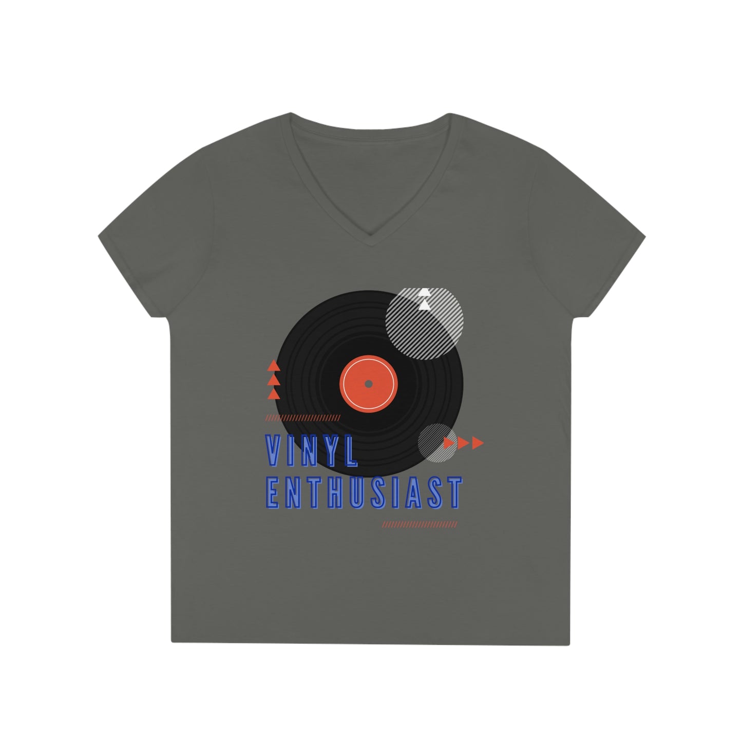 80’s Vinyl Record Ladies' V-Neck T-Shirt