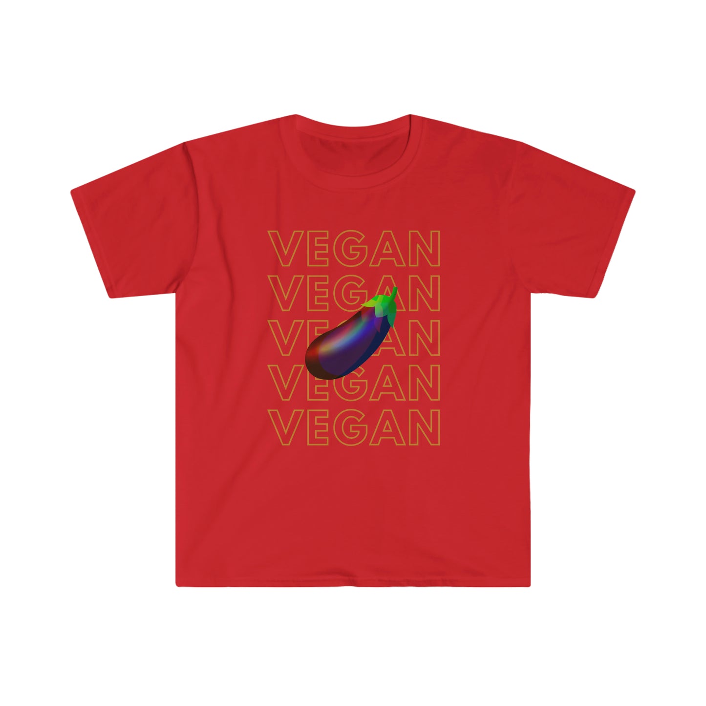 Eggplant Vegan Unisex Softstyle T-Shirt