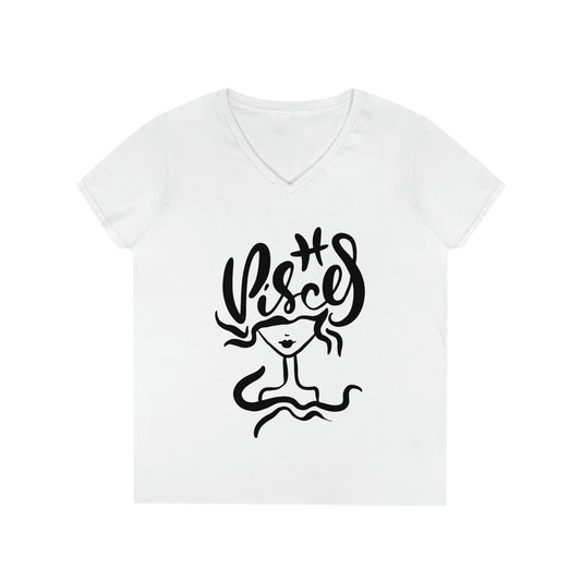 Pisces Zodiac Ladies' V-Neck T-Shirt