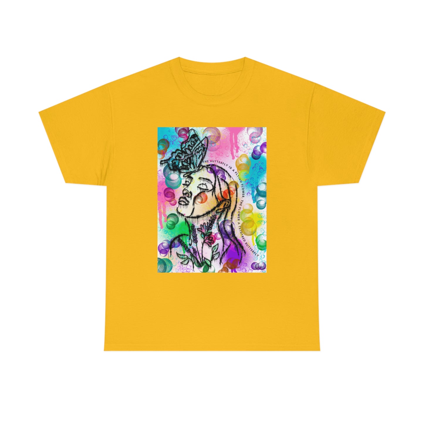 Blossoming butterfly take flight Unisex Heavy Cotton Tee