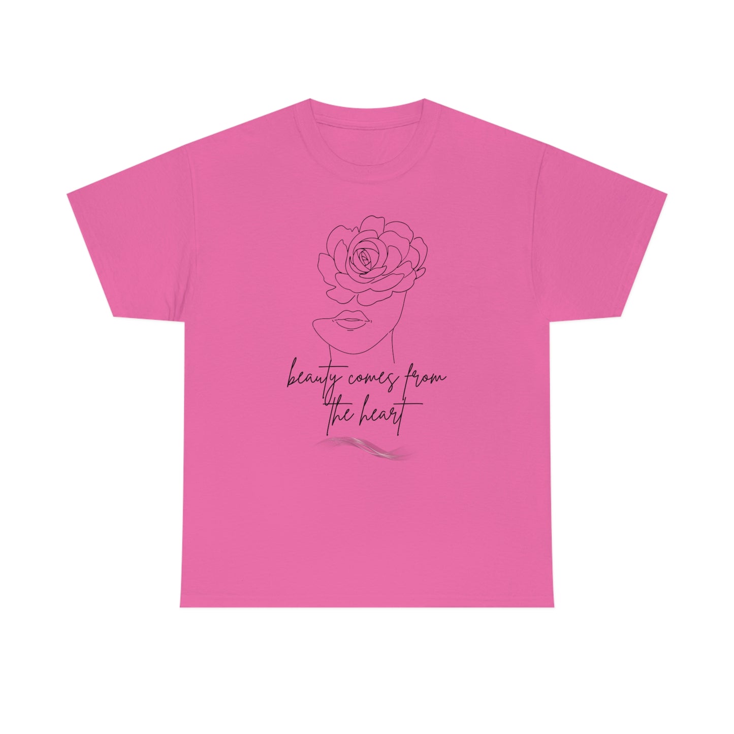 Beauty blooms from the heart Unisex Heavy Cotton Tee