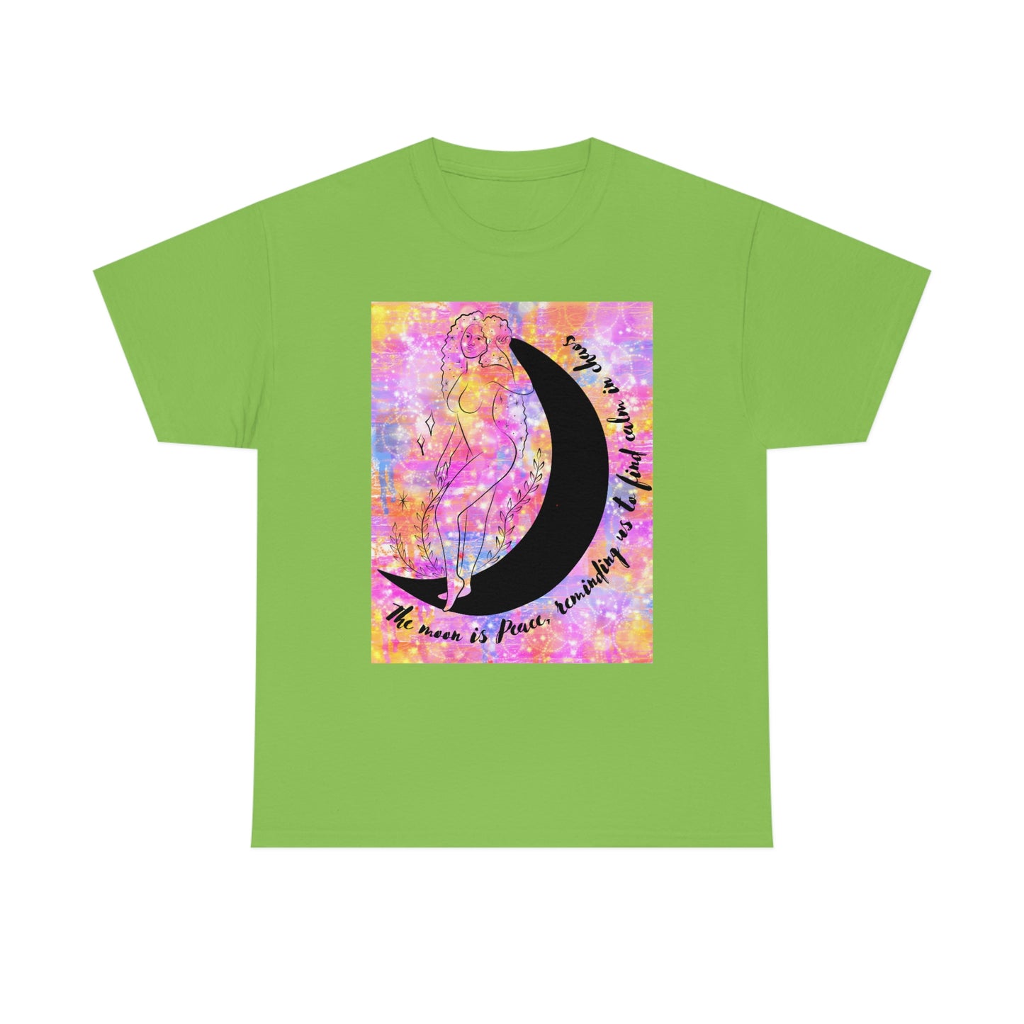 Peaceful Moon Goddess Unisex Heavy Cotton Tee