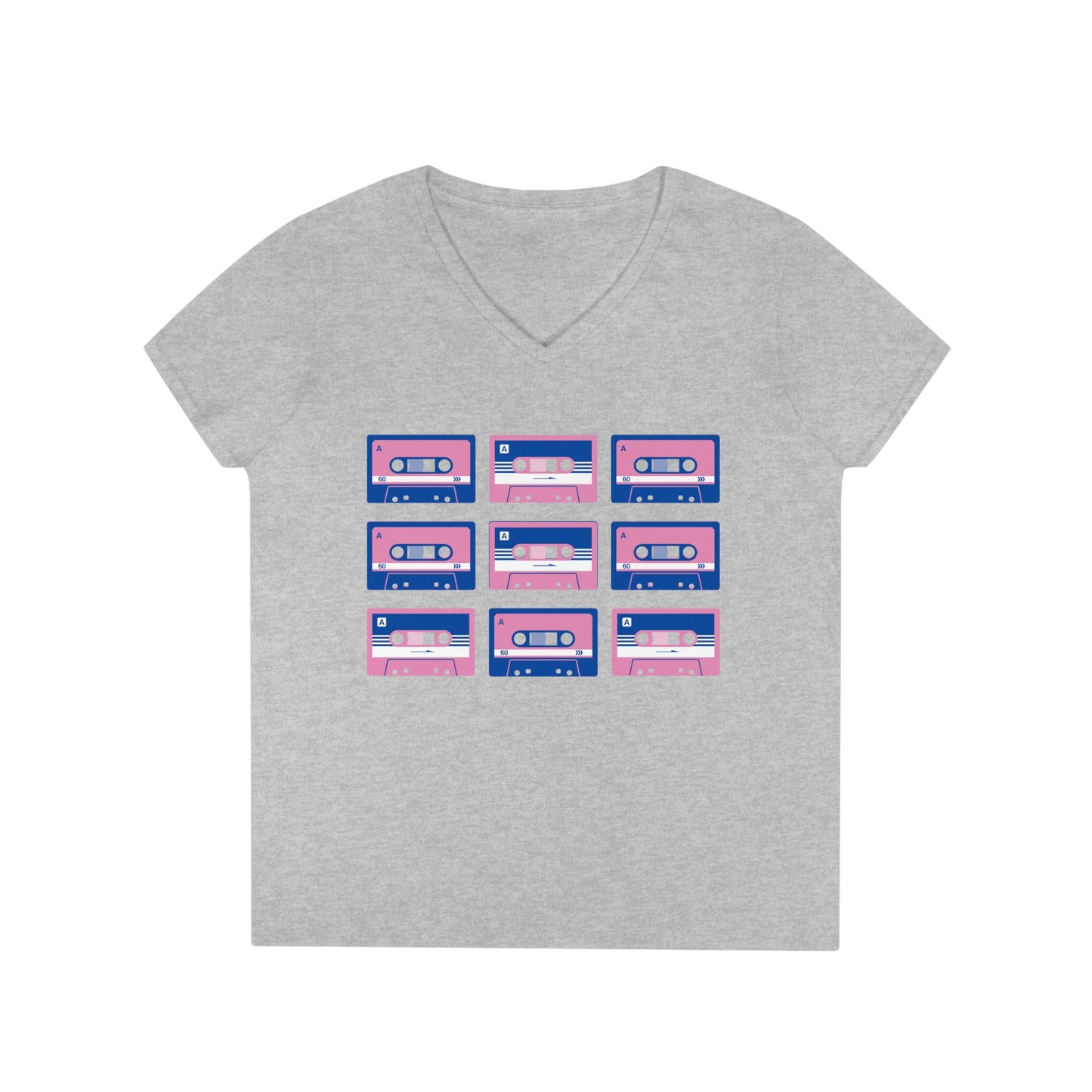 Cassette  80’s Tape Ladies' V-Neck T-Shirt