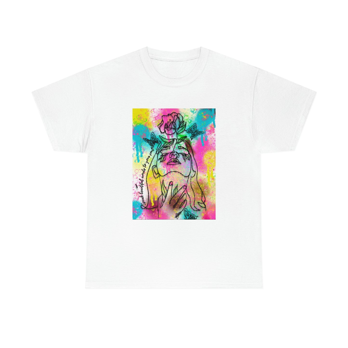 Blossoming butterfly speak to your soul Unisex Heavy Cotton Tee