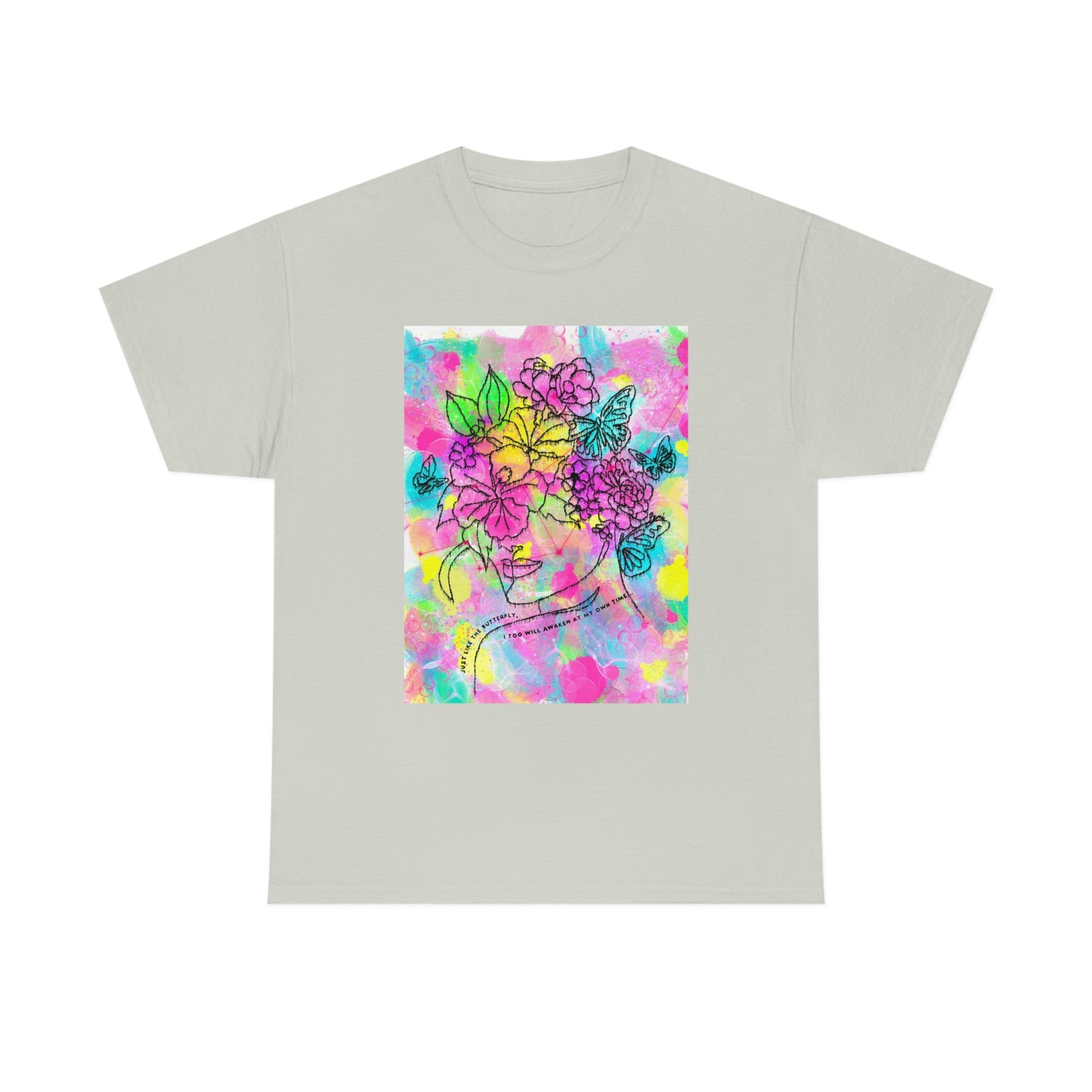 Blossoming Butterfly Awaken Unisex Heavy Cotton Tee