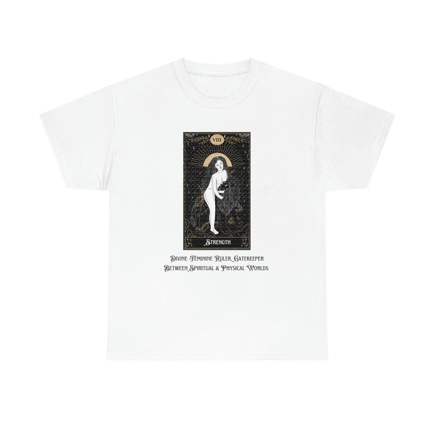 Strength Tarot Card Unisex Heavy Cotton Tee