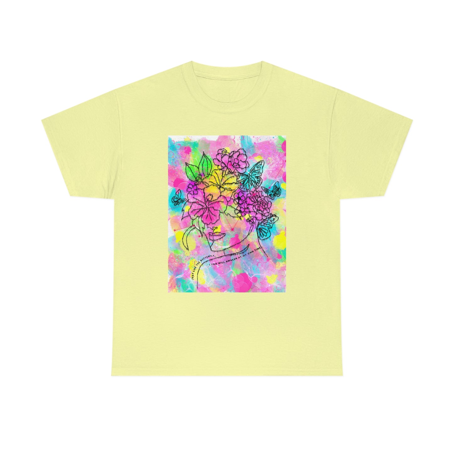 Blossoming Butterfly Awaken Unisex Heavy Cotton Tee