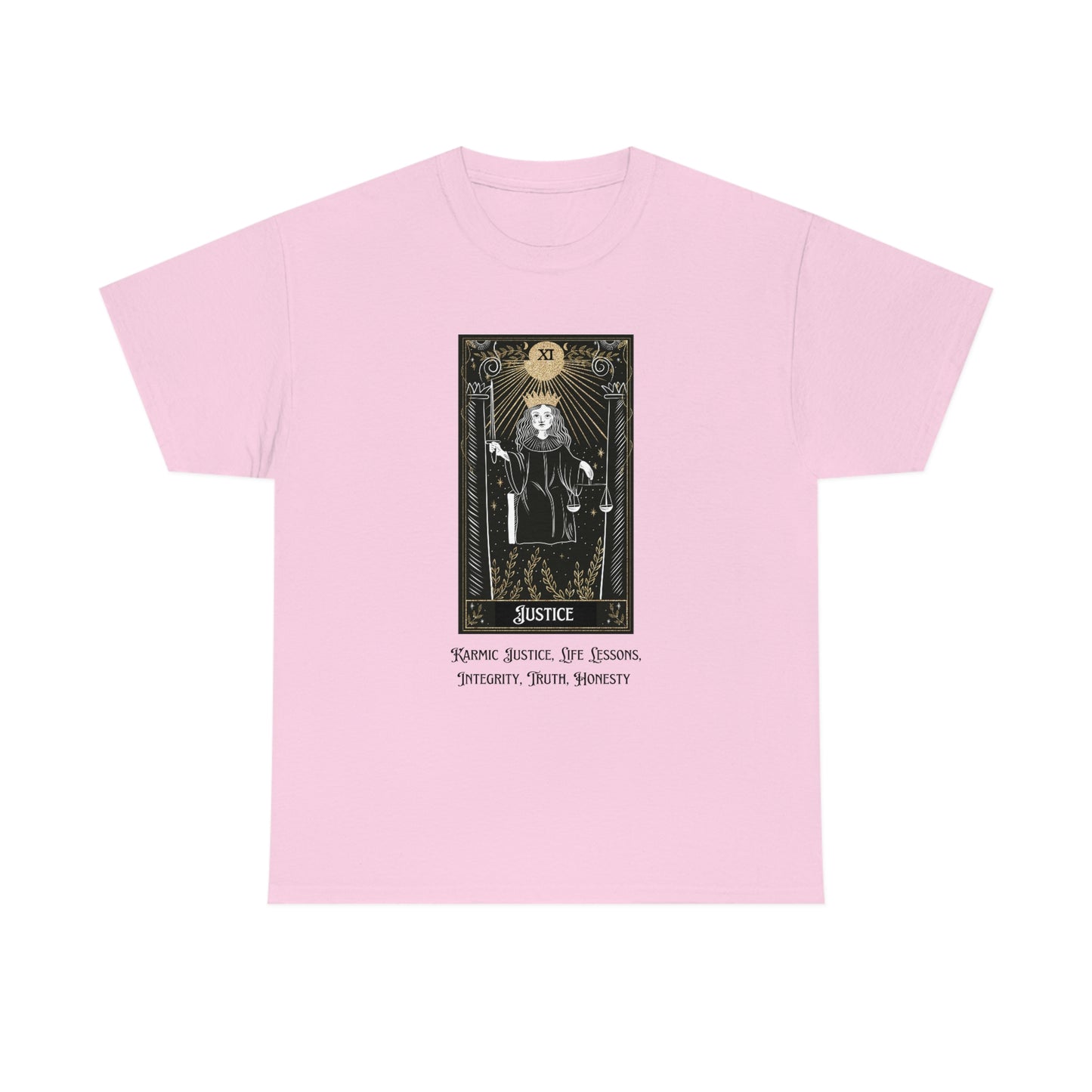 Justice Tarot Card Unisex Heavy Cotton Tee