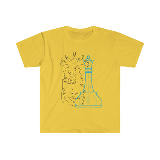 Chess Queen Goddess Unisex Softstyle T-Shirt