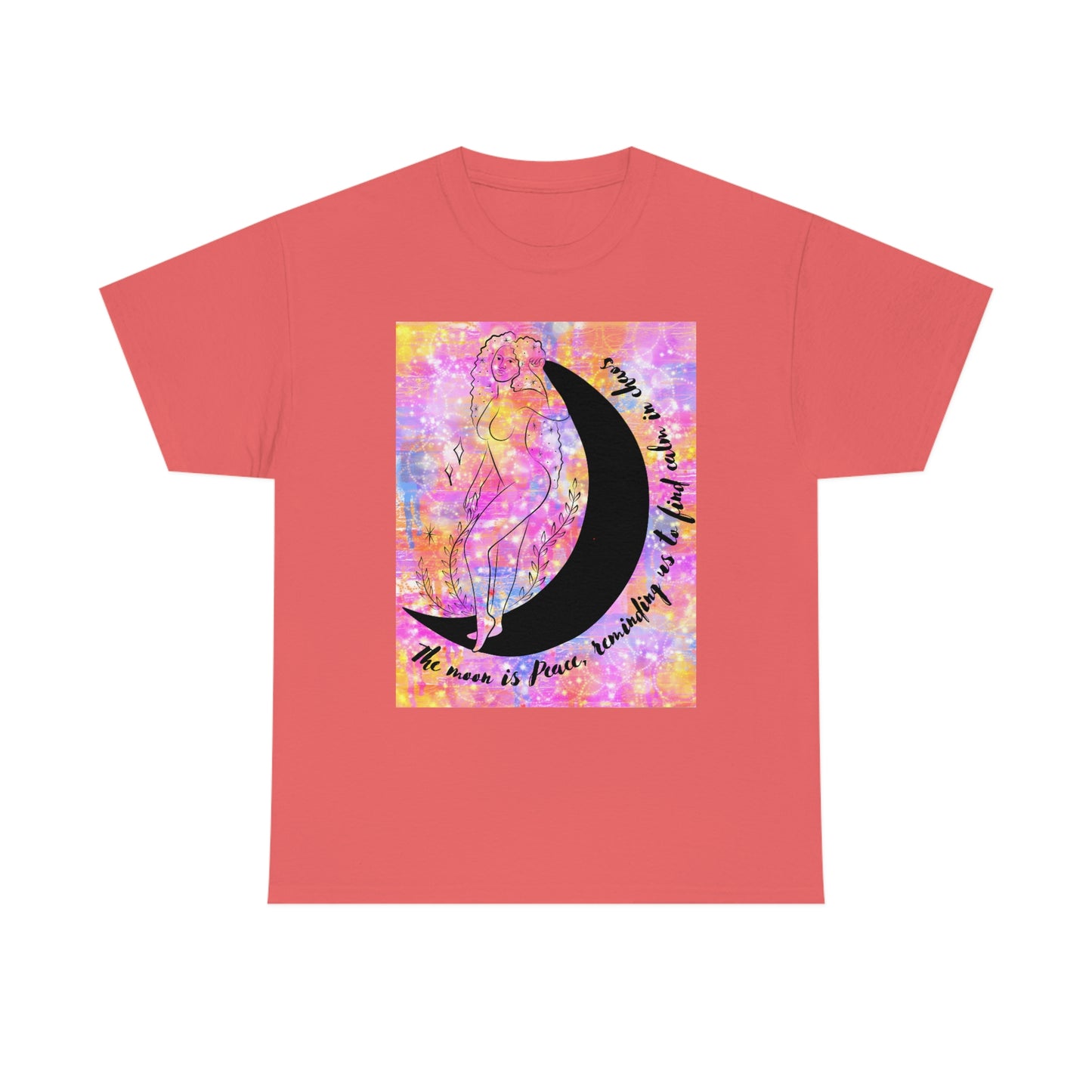 Peaceful Moon Goddess Unisex Heavy Cotton Tee