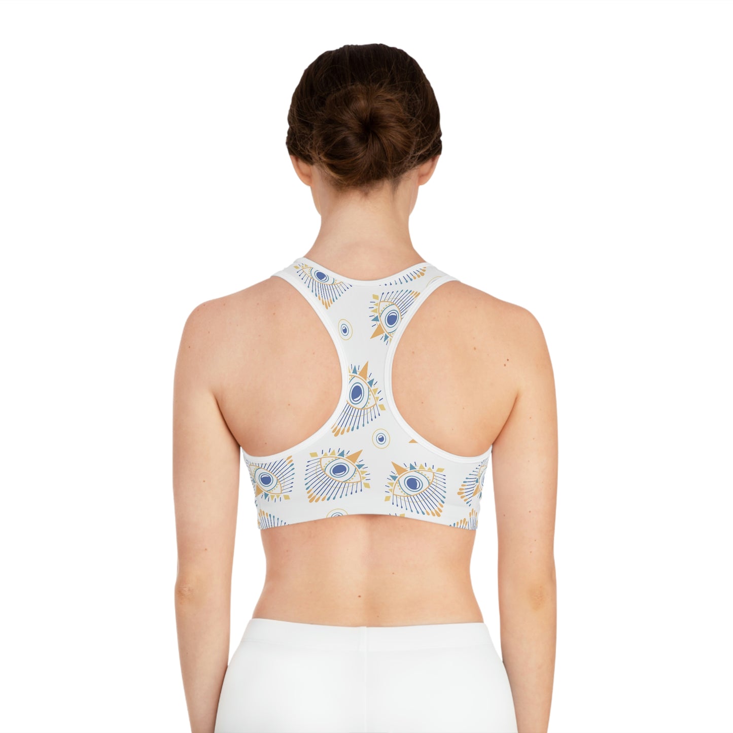 Golden Mal de Ojo Sports Bra (AOP)