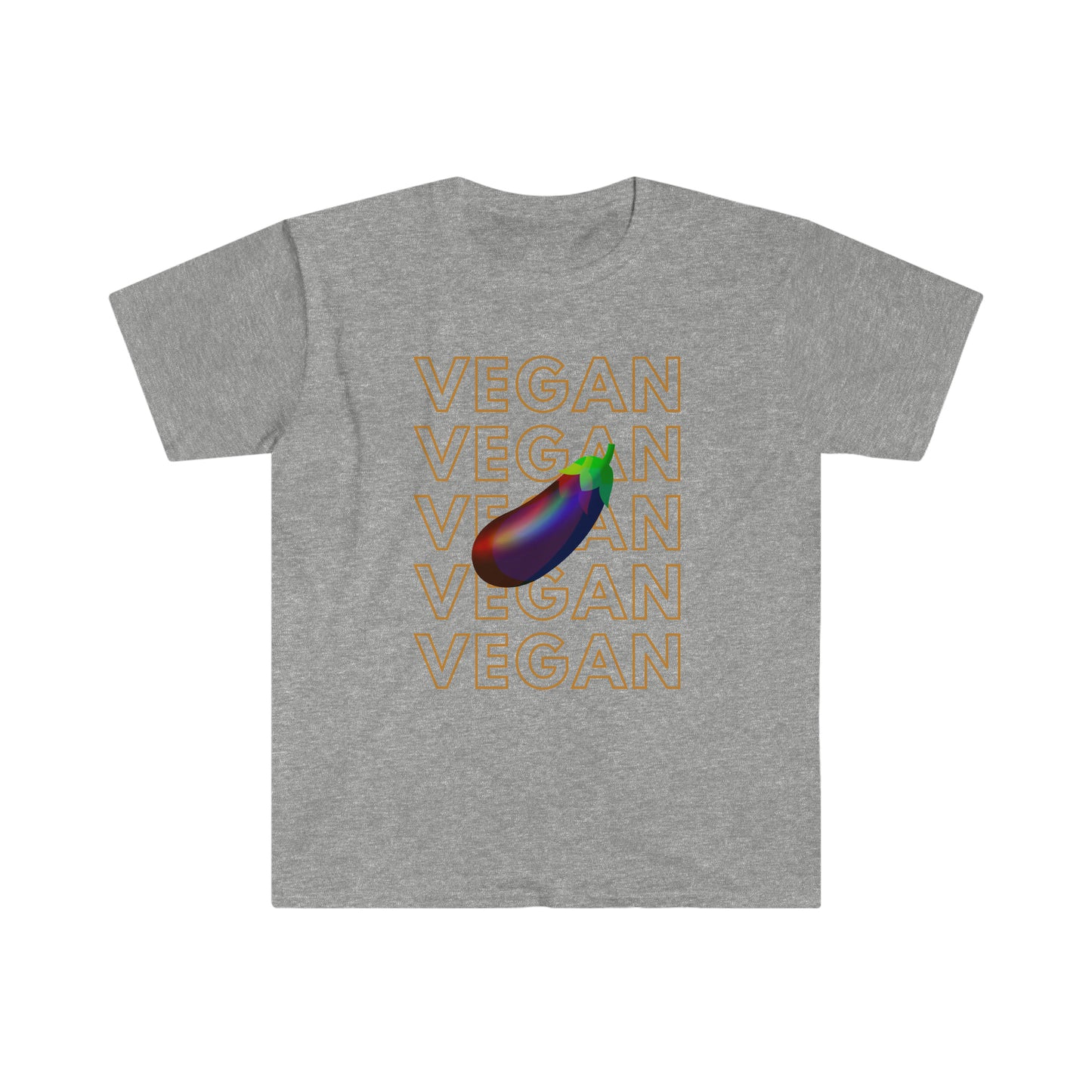 Eggplant Vegan Unisex Softstyle T-Shirt