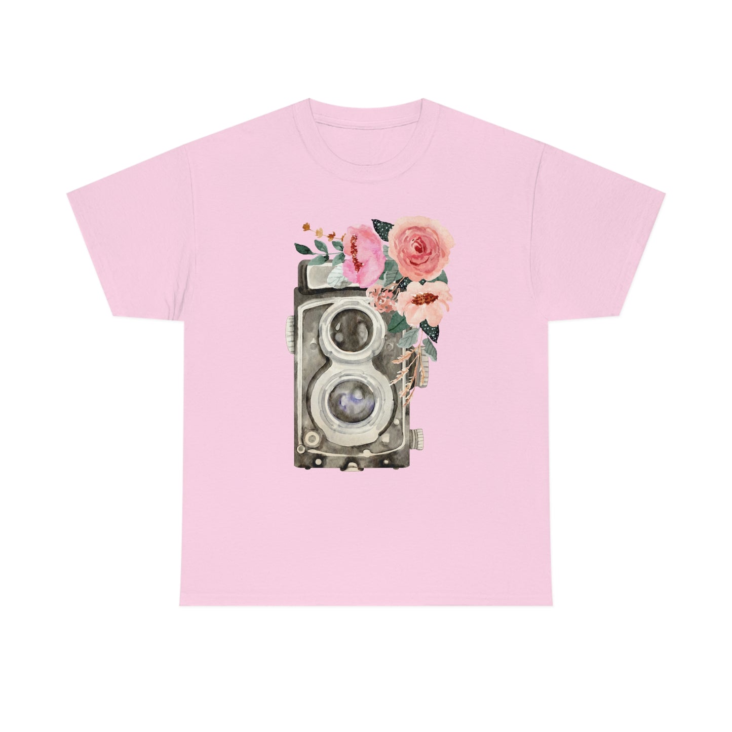 Vintage blooms 30s Camera Unisex Heavy Cotton Tee