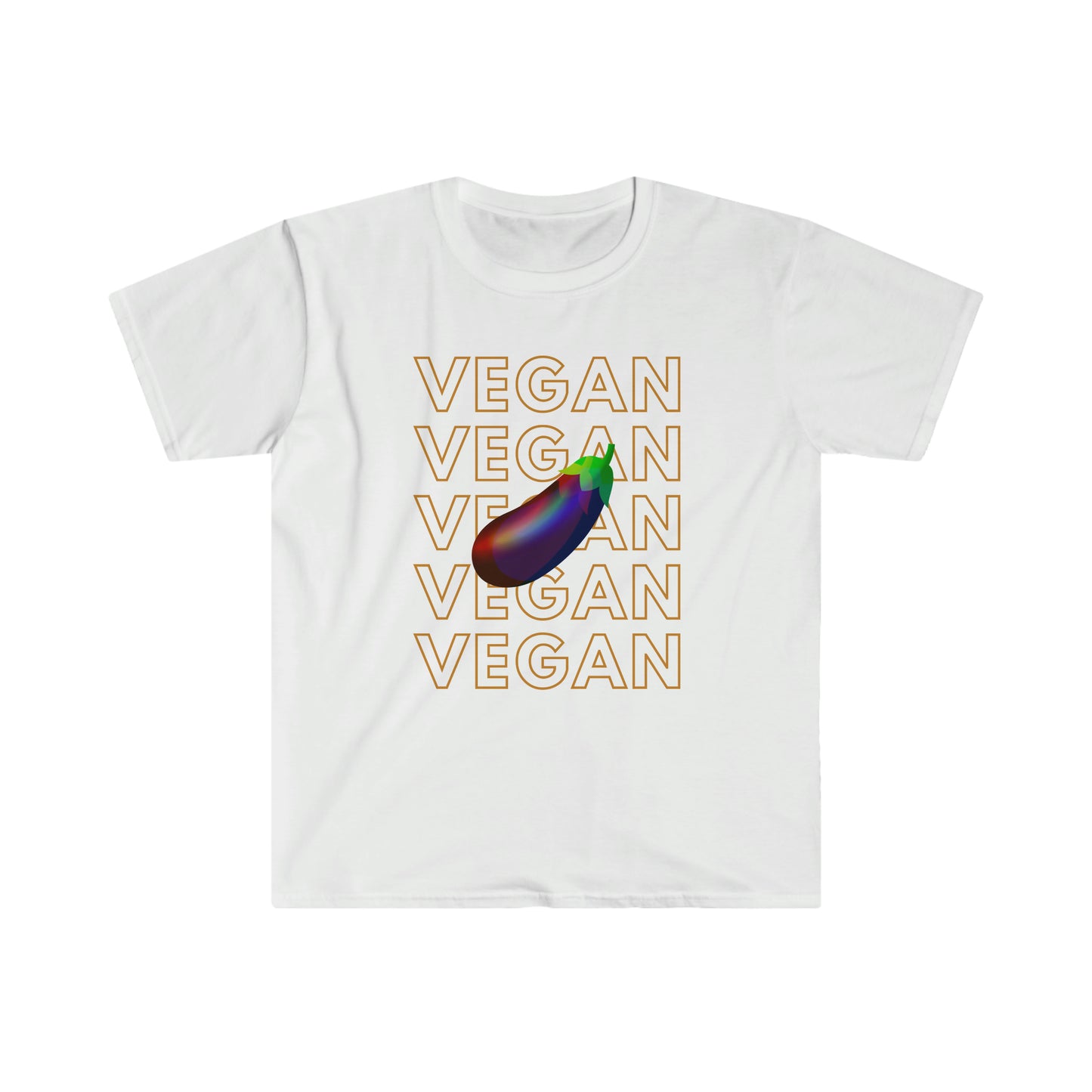 Eggplant Vegan Unisex Softstyle T-Shirt