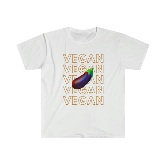 Eggplant Vegan Unisex Softstyle T-Shirt