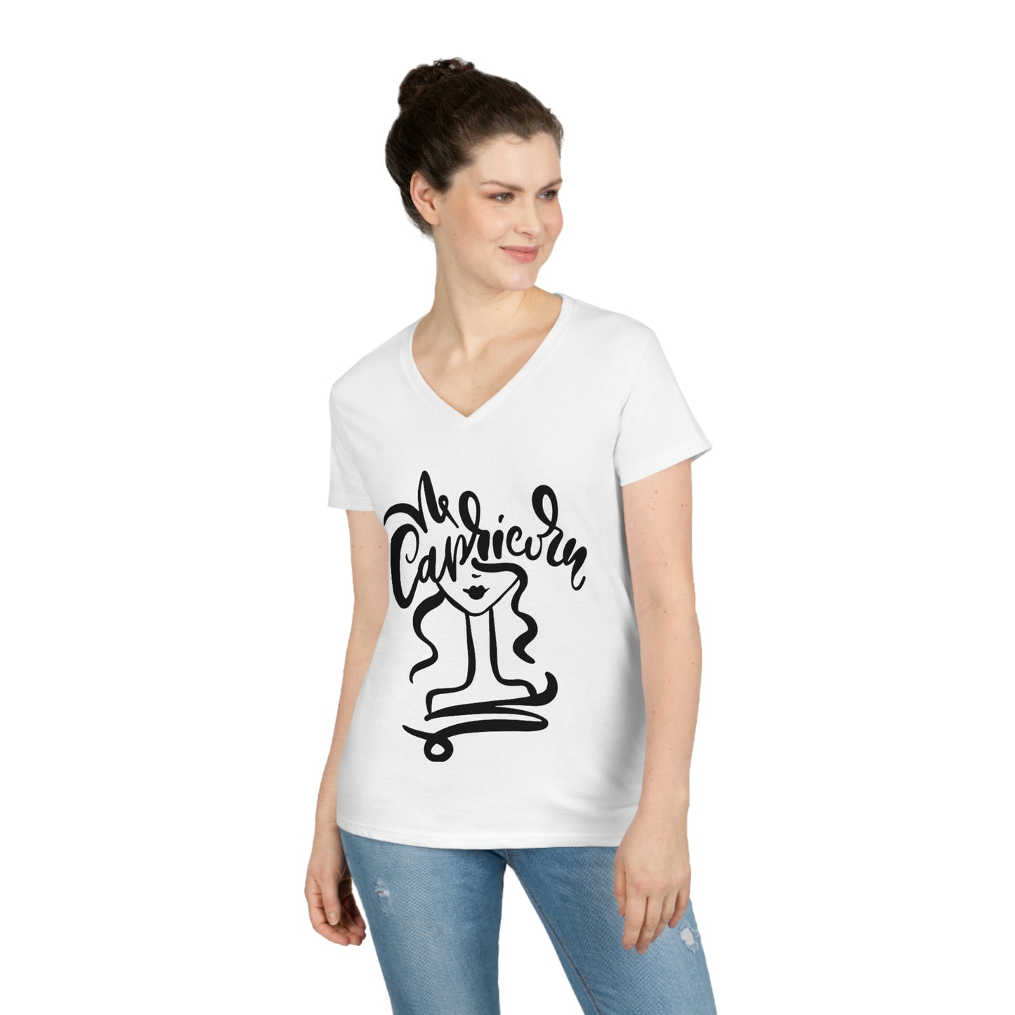Capricorn zodiac Ladies' V-Neck T-Shirt