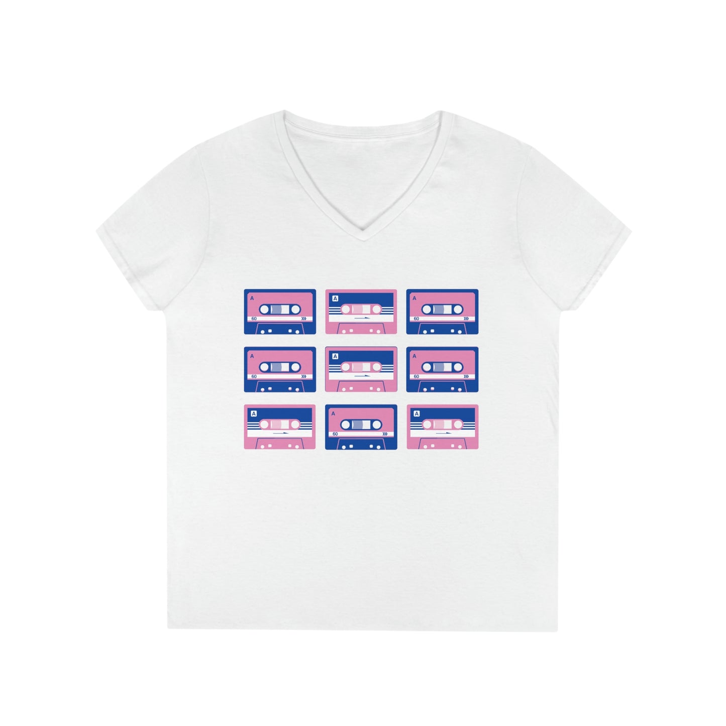 Cassette  80’s Tape Ladies' V-Neck T-Shirt