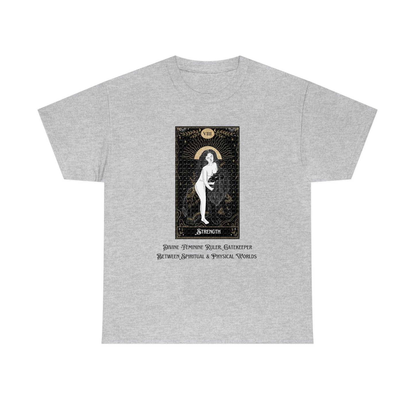 Strength Tarot Card Unisex Heavy Cotton Tee