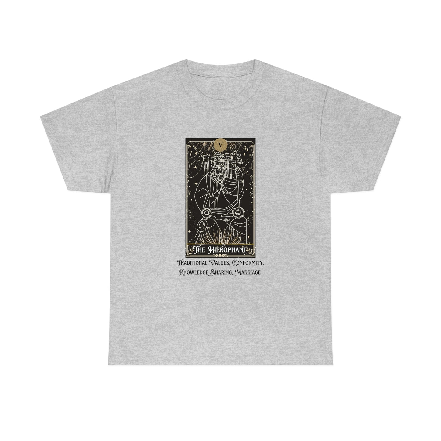 The Hierophant Tarot Card Unisex Heavy Cotton Tee