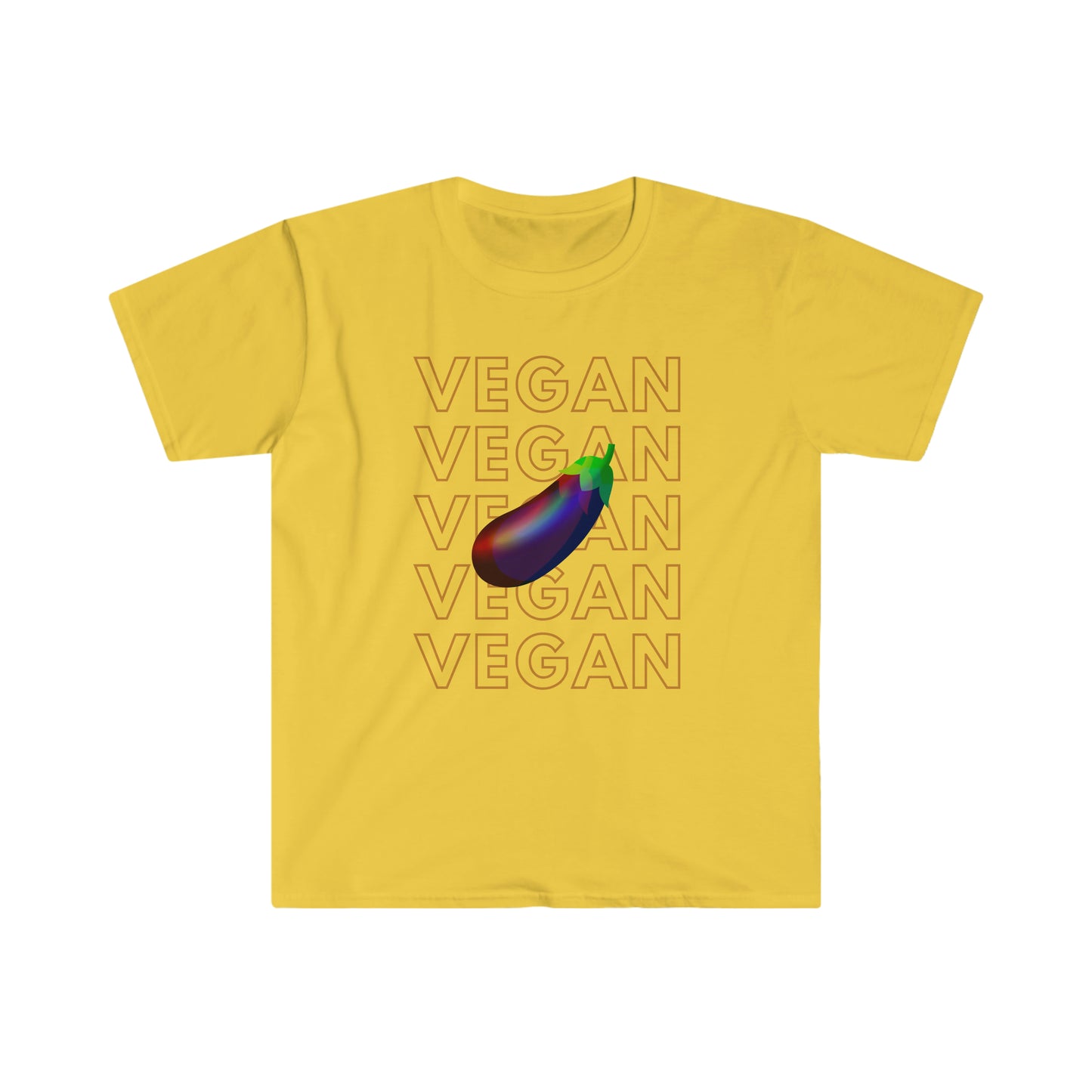 Eggplant Vegan Unisex Softstyle T-Shirt