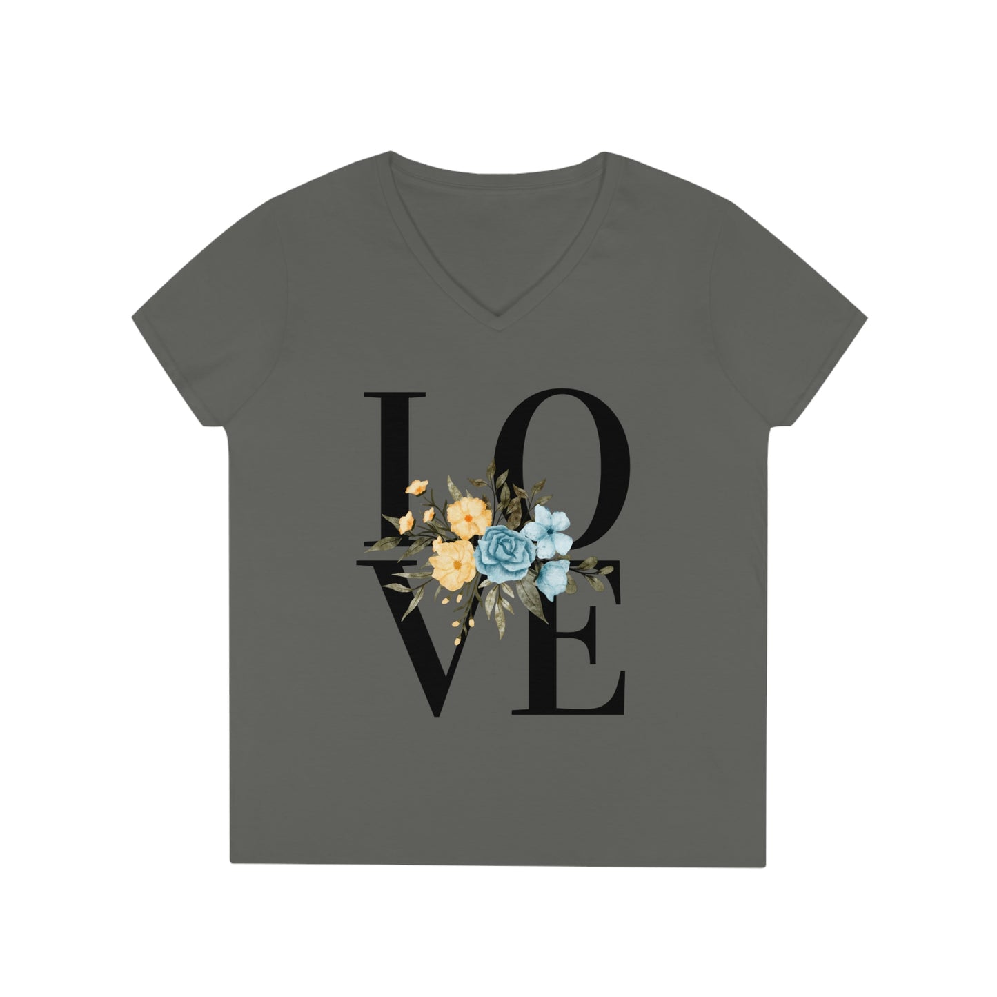 Love Blossoms Ladies' V-Neck T-Shirt