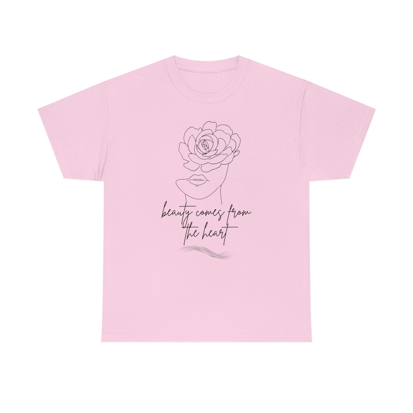 Beauty blooms from the heart Unisex Heavy Cotton Tee