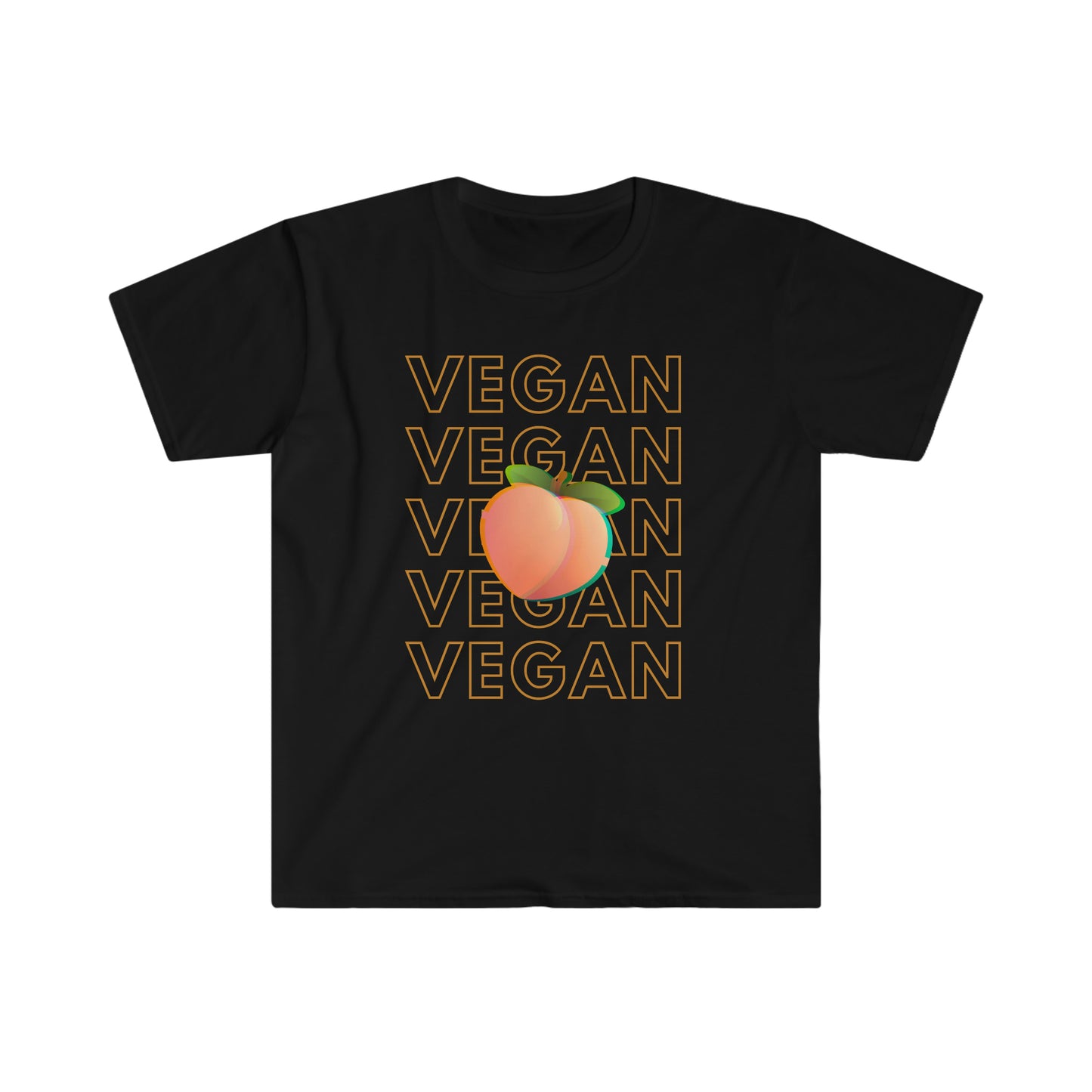 Peach Vegan Unisex Softstyle T-Shirt