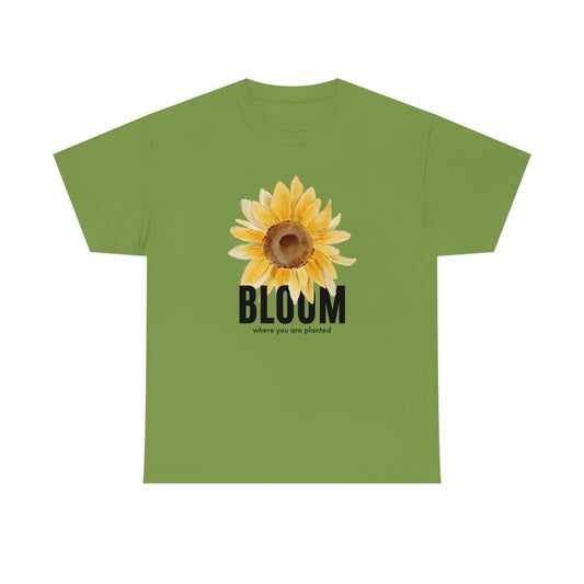 Bloom sunflower Unisex Heavy Cotton Tee