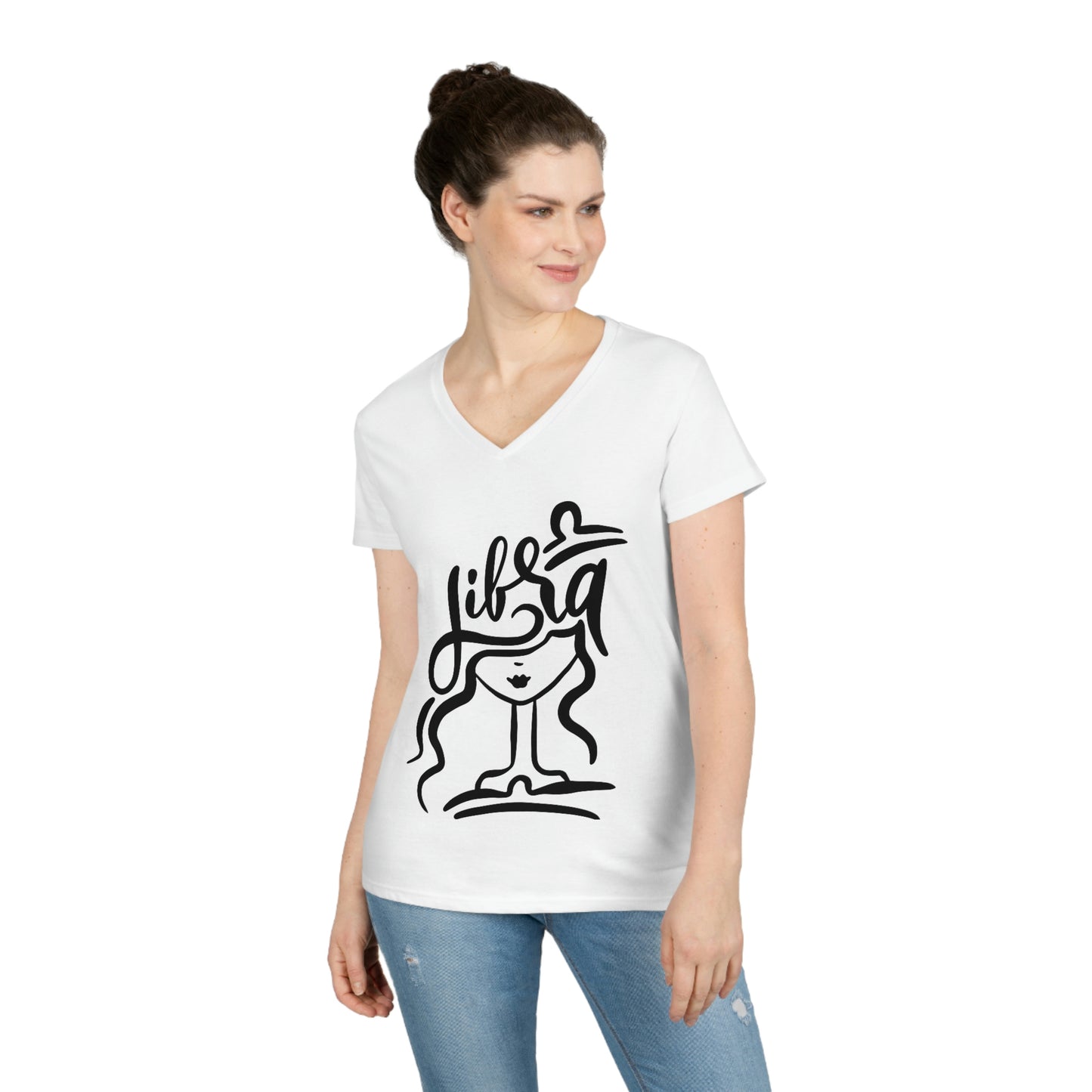 Libra Zodiac Ladies' V-Neck T-Shirt