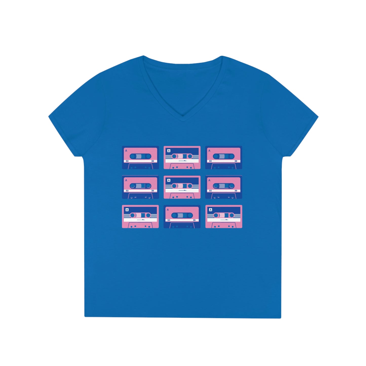 Cassette  80’s Tape Ladies' V-Neck T-Shirt