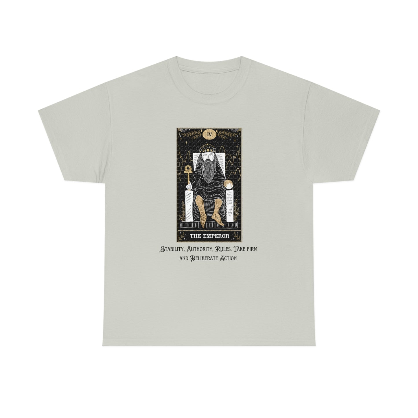 The Emperor Tarot Card  Unisex Heavy Cotton Tee