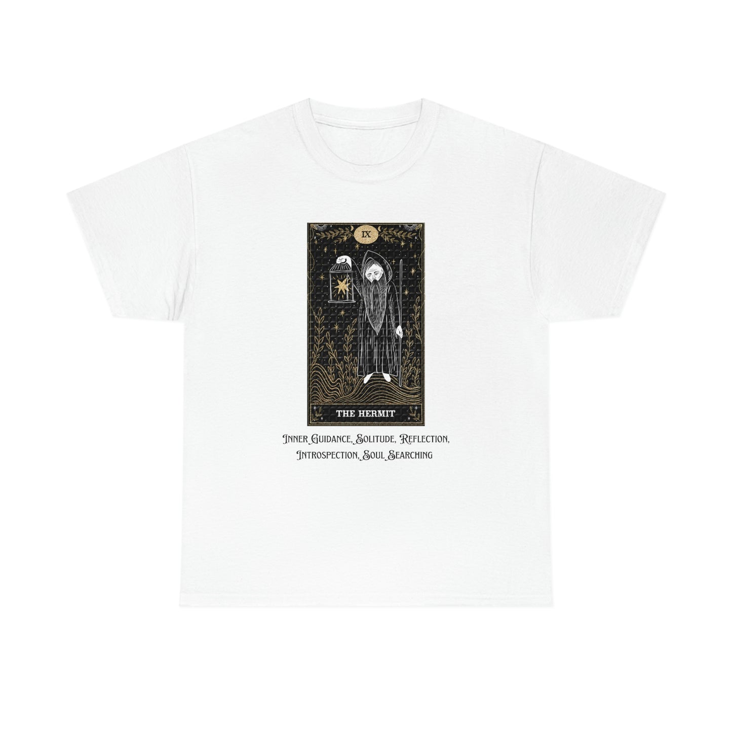 The Hermit Tarot Card Unisex Heavy Cotton Tee