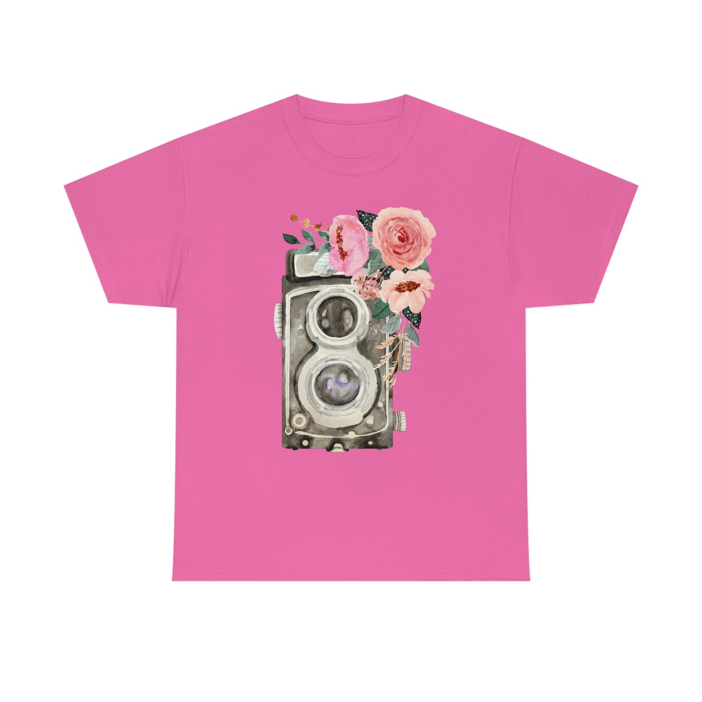 Vintage blooms 30s Camera Unisex Heavy Cotton Tee