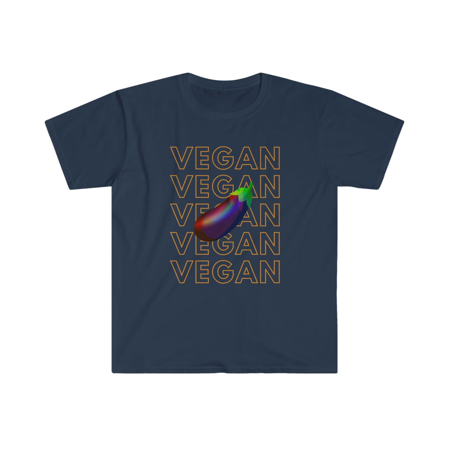 Eggplant Vegan Unisex Softstyle T-Shirt